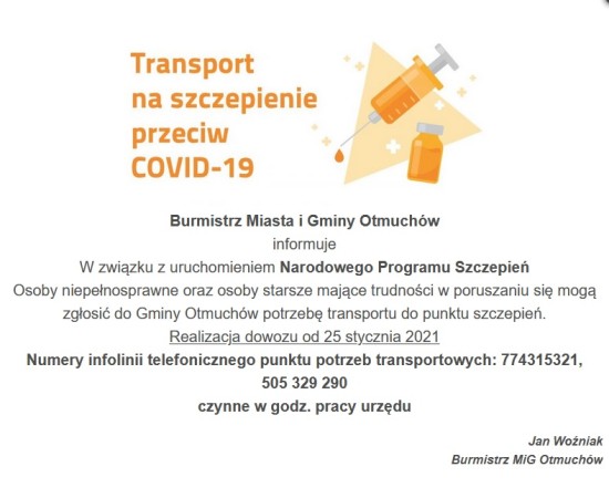 transport na szczepienie przeciw covid